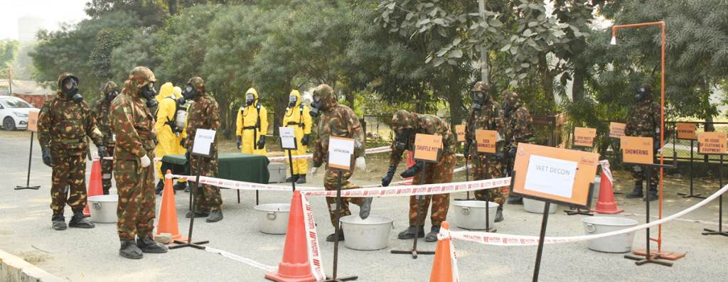 The Revenue and Disaster Management Department and the NDRF conducted a mock drill on an ammonia gas leak